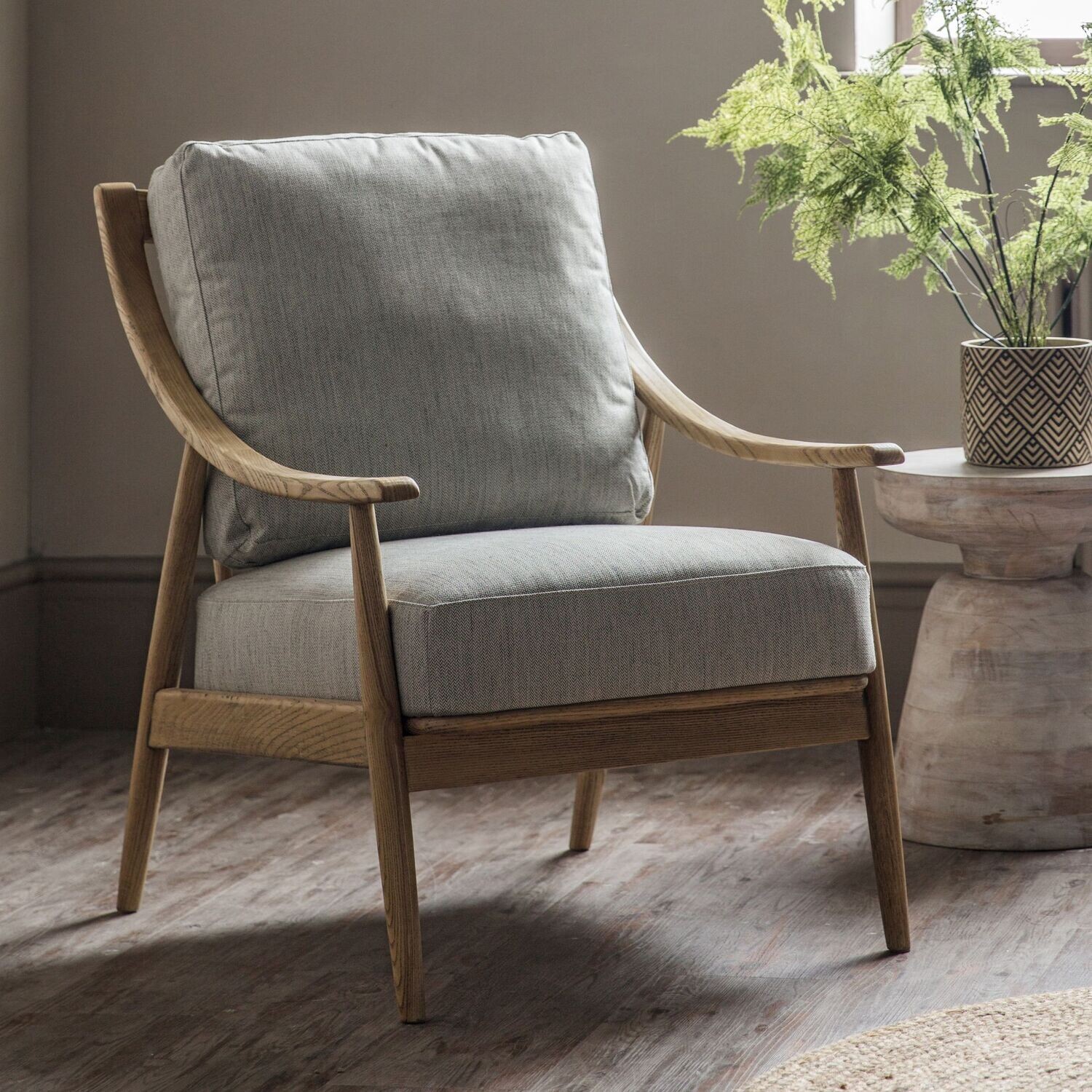Gallery Direct Reliant Armchair, Colour: Natural