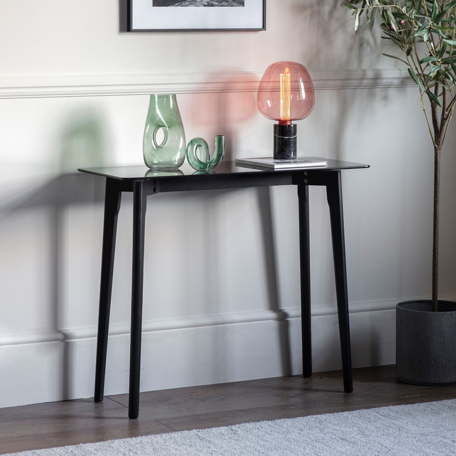 Gallery Direct Blair Console Table, Colour: Black