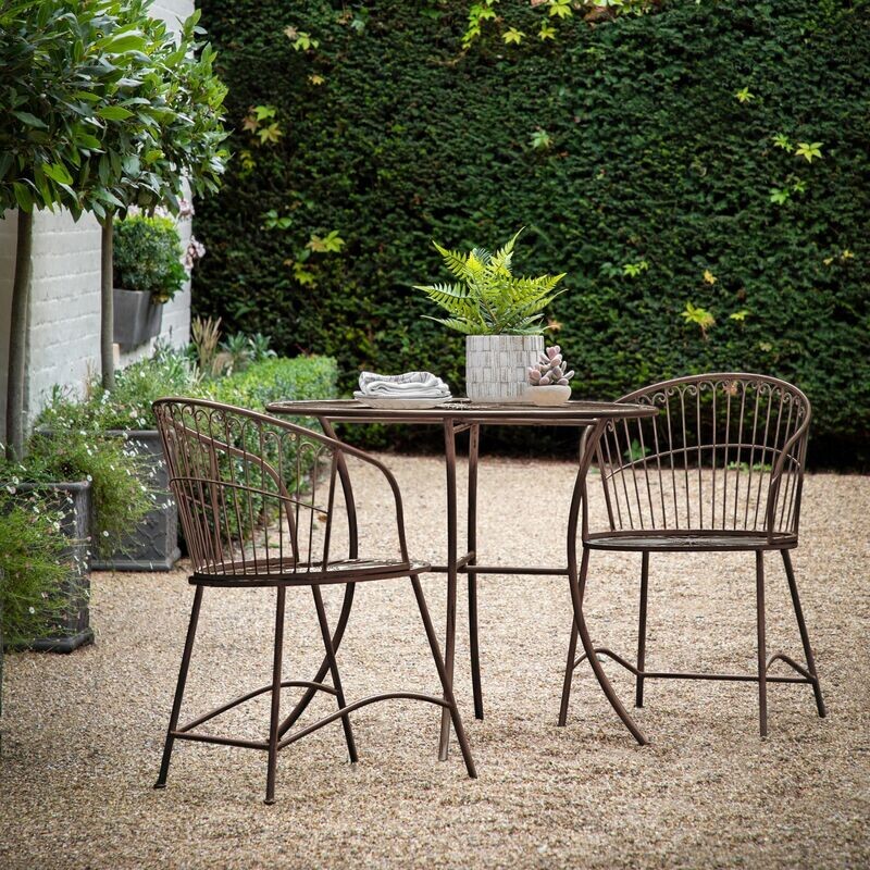 Gallery Direct Siracusa Bistro Set, Colour: Noir