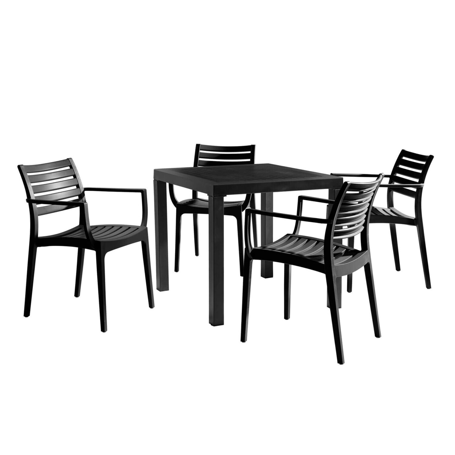 Zap Trading Artemis Dining Set, Colour: Black