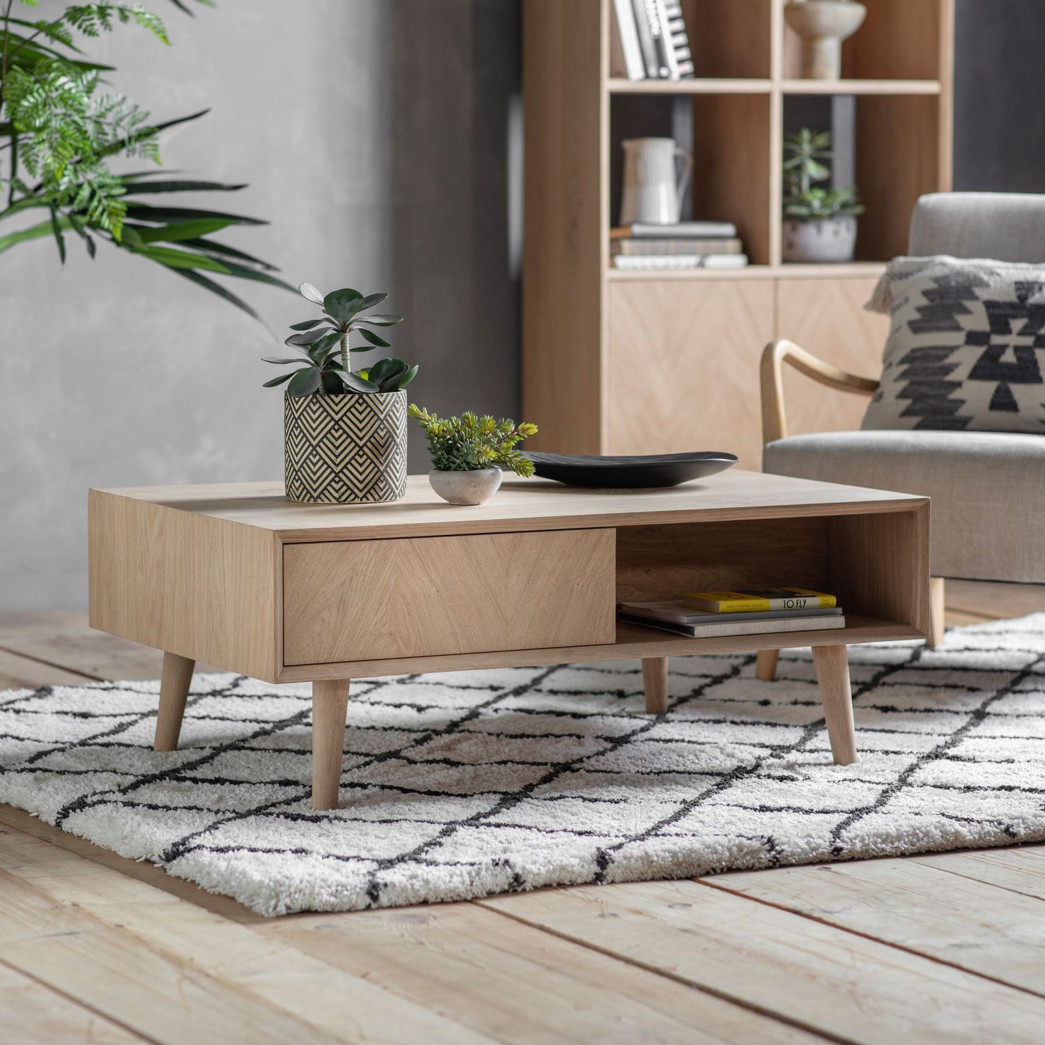Gallery Direct Milano 2 Drawer Coffee Table