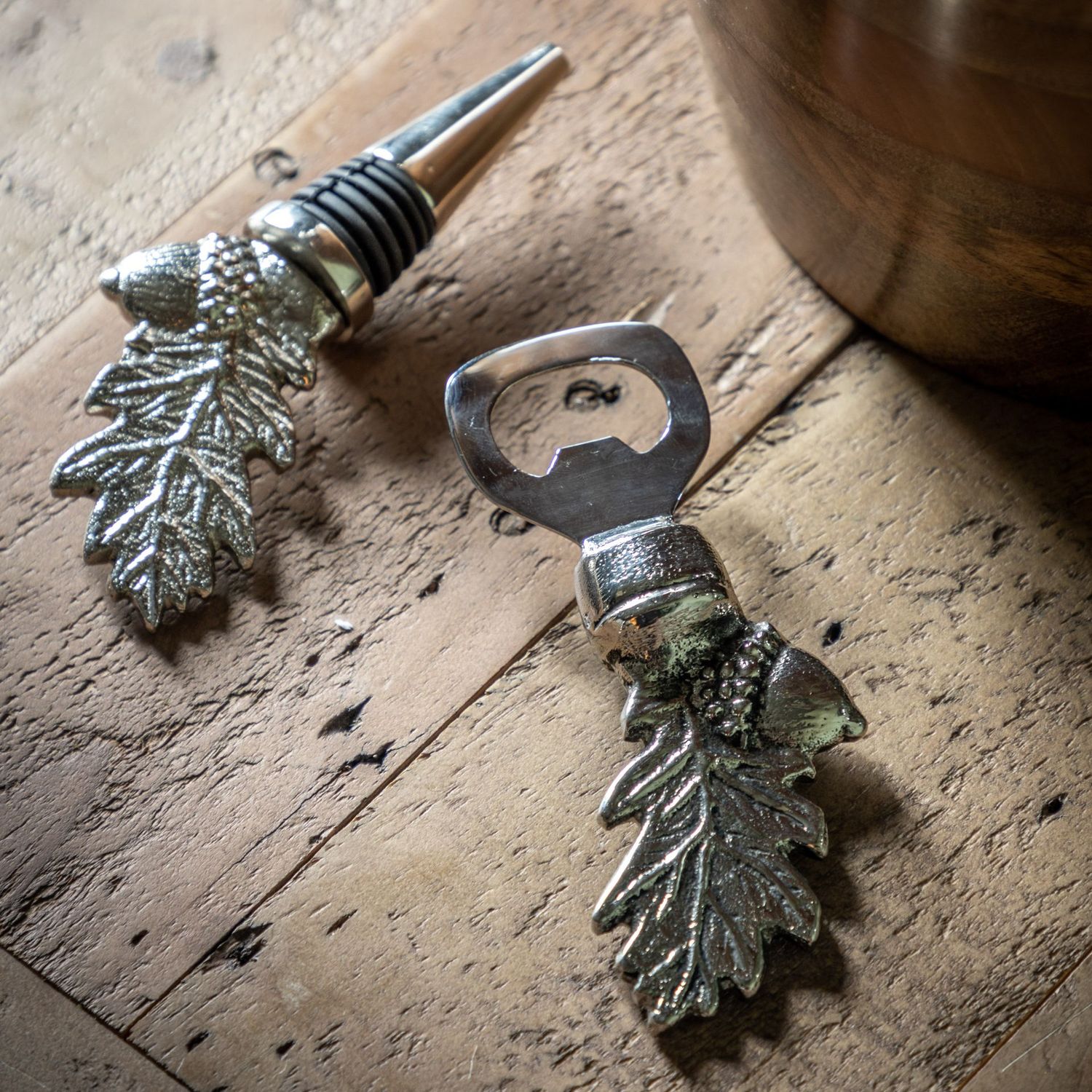 Gallery Direct Acorn Bottle Opener Nickel Finish