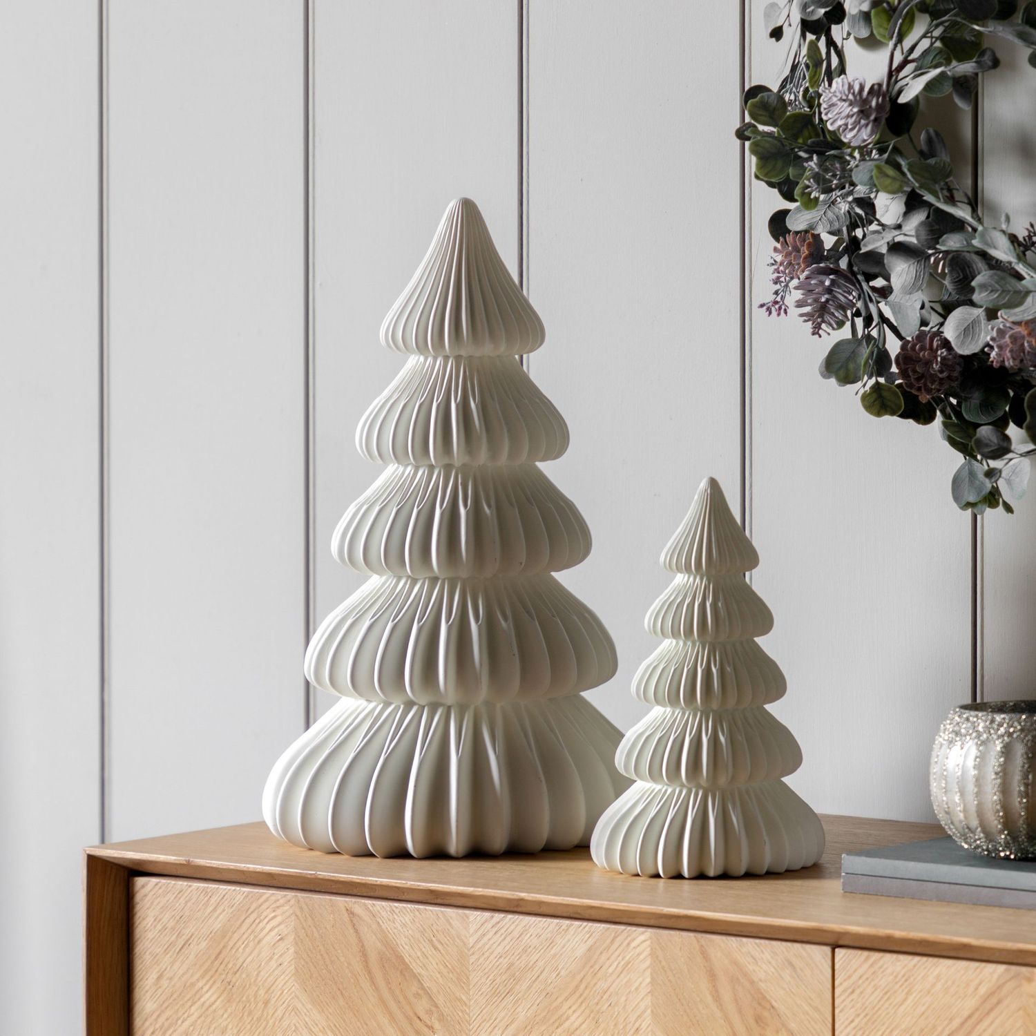 Gallery Direct Pearly White Christmas Tree Large
