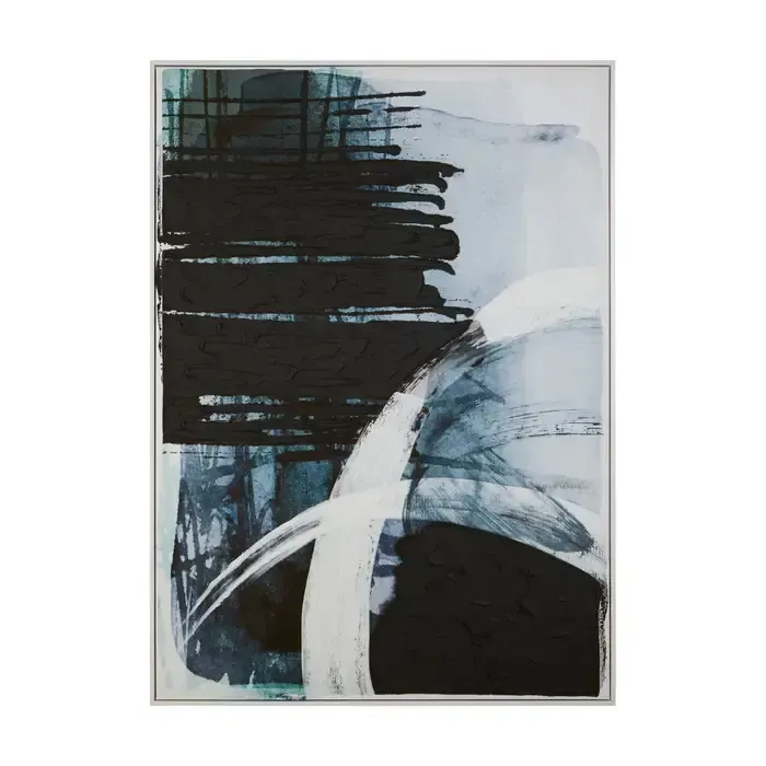 Premier Housewares Astratto Blue And Black Wall Art
