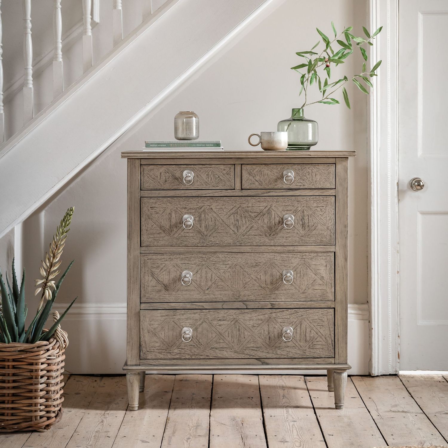Gallery Direct Mustique 5 Drawer Chest Gallery Direct Mustique 5 Drawer Chest