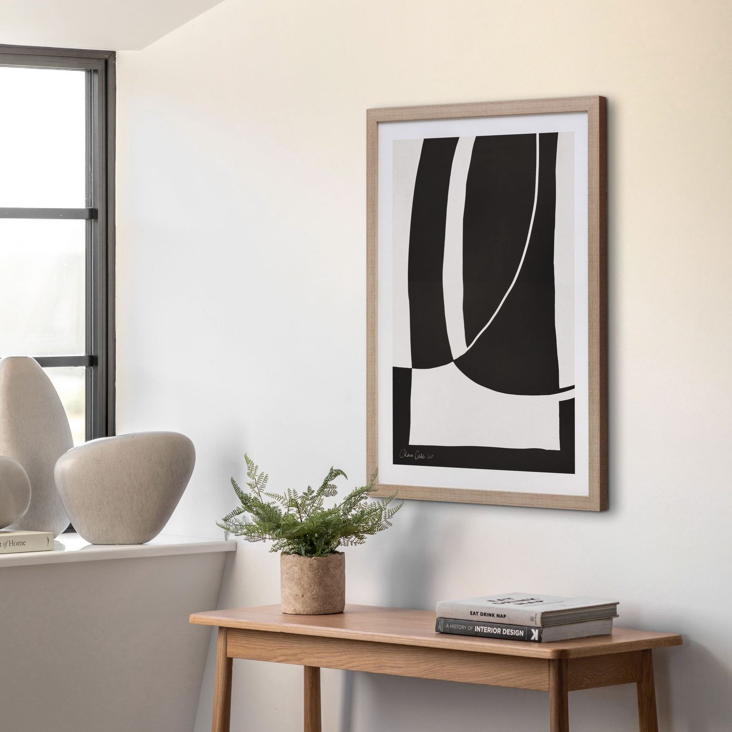 Gallery Direct Abstract Noir et Blanc Framed Art Gallery Direct Abstract Noir et Blanc Framed Art