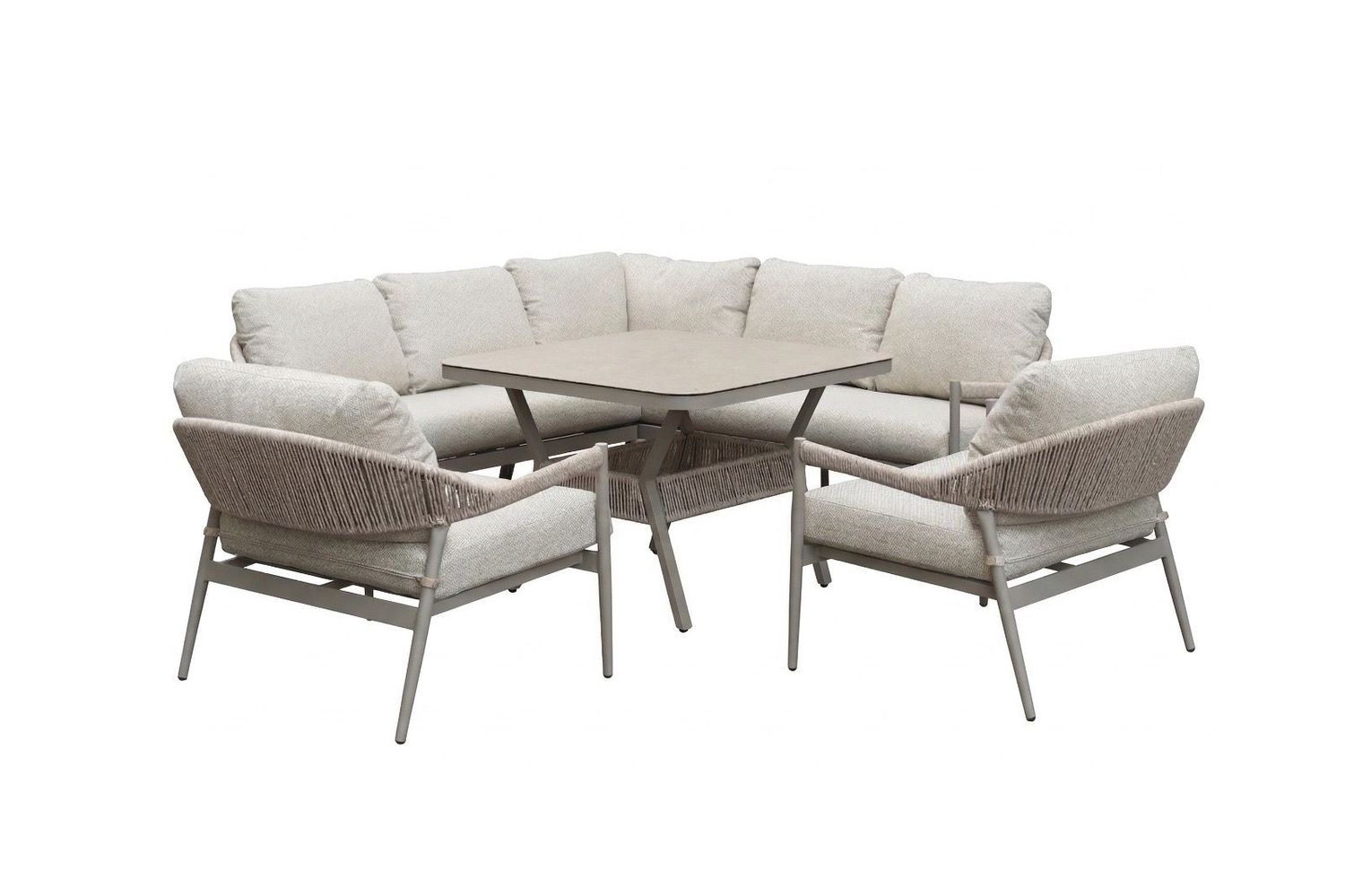 Nettlestone Compact Corner Lounge Set with Two Loveseats