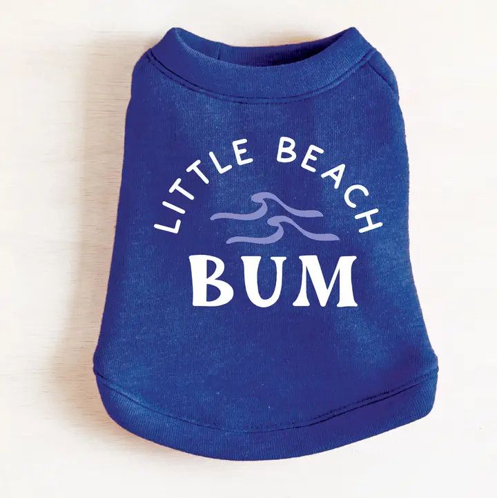 DOGGY CREWNECK LITTLE BEACH BUM, Color: OCEAN BLUE, Size: XS