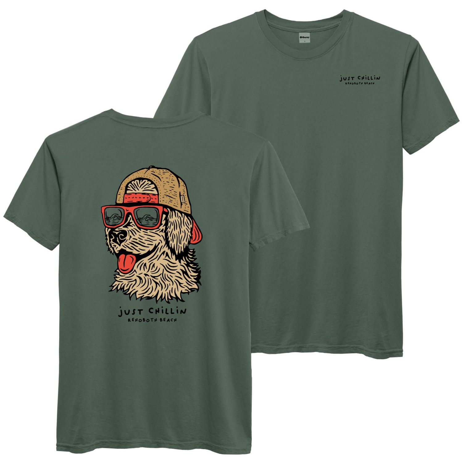 JUST CHILLIN SS TEE, Color: HARBOR BLUE, Size: S