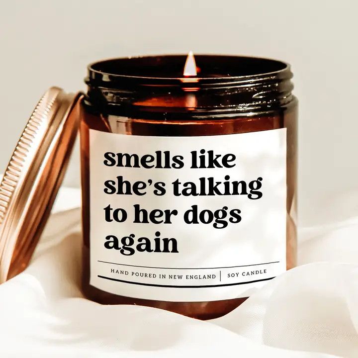 CANDLE SMELLS LIKE SHE'S TALKING TO HER DOGS AGAIN, Color: SEA SALT &amp; ORCHID