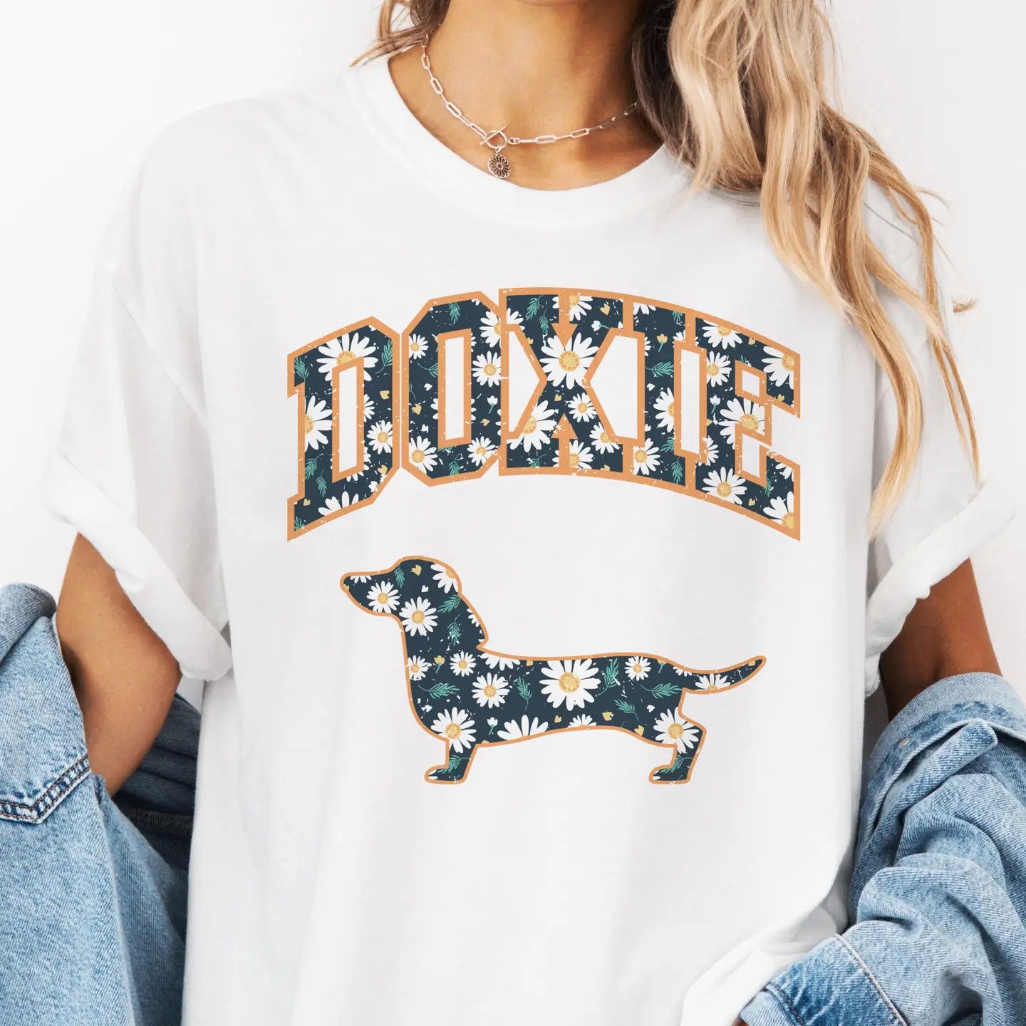 DOXIE FLORAL SS TEE, Color: IVORY, Size: S