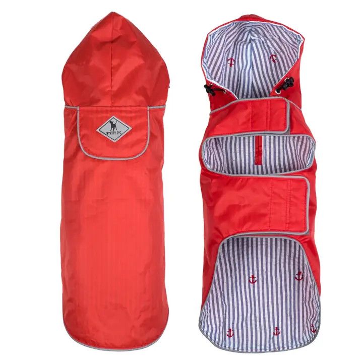 SEATTLE SLICKER RAIN JACKET, Color: RED, Size: S