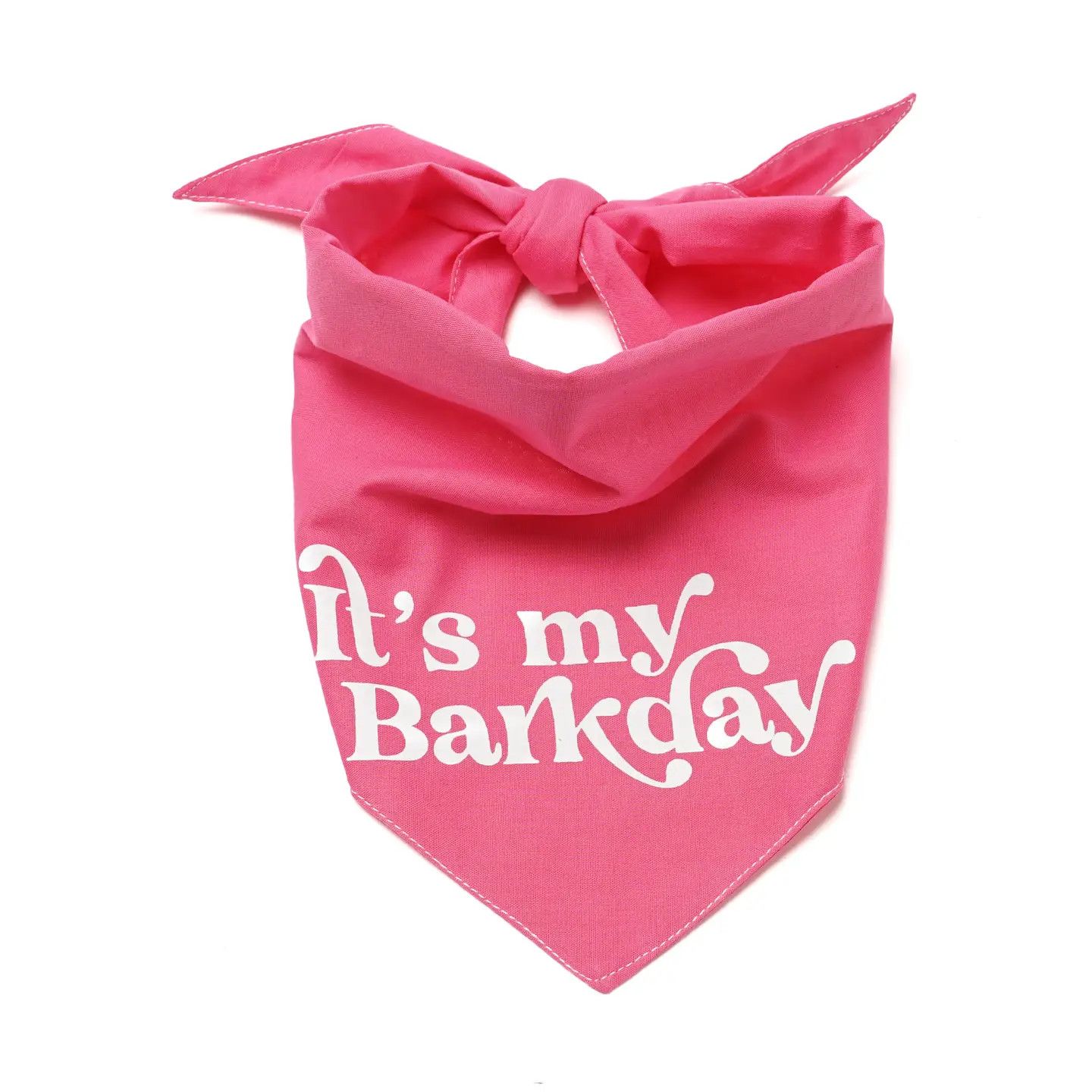 BANDANA BARKDAY PINK, Size: S