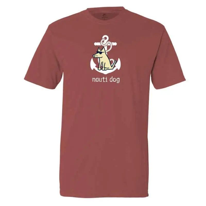 NAUTI DOG SS TEE, Color: CRIMSON, Size: S