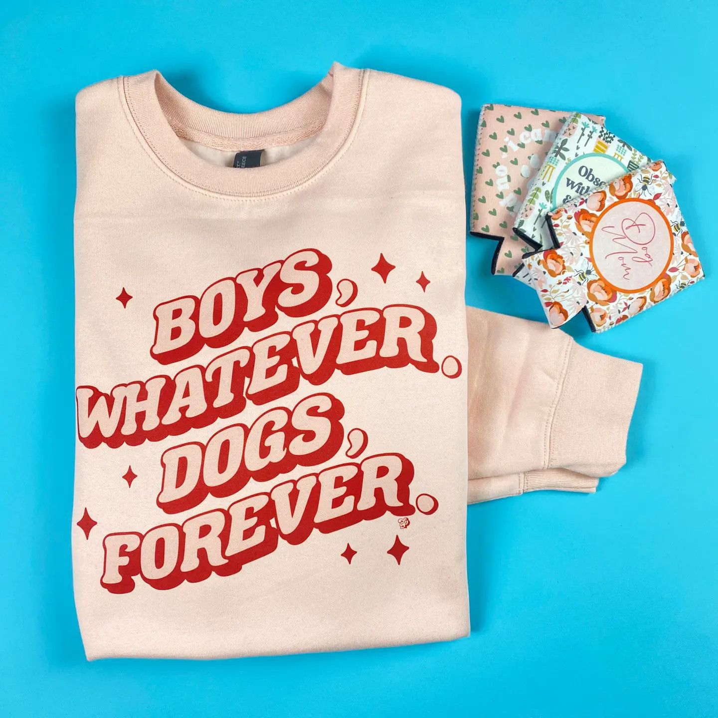BOYS WHATEVER DOGS FOREVER SS TEE, Color: PINK, Size: S