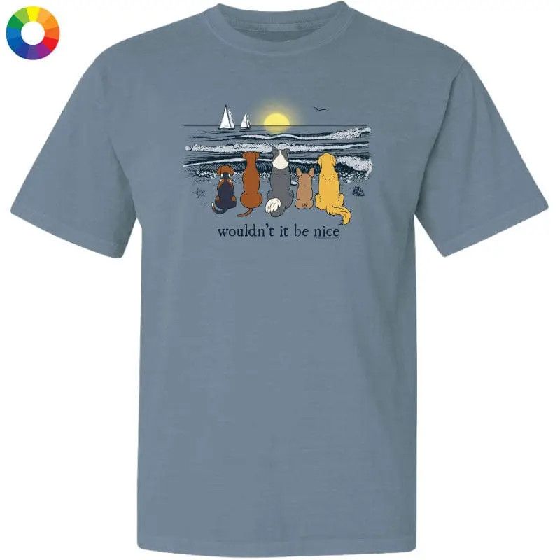 WOULDN'T IT BE NICE SS TEE, Color: BLUESTONE, Size: S