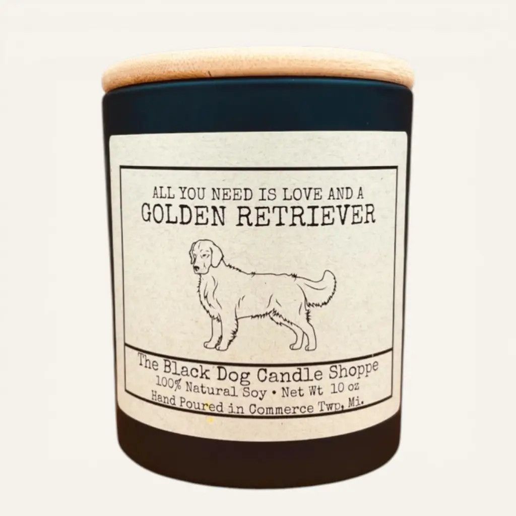 CANDLE GOLDEN RETRIEVER - SUNDRIED LINEN