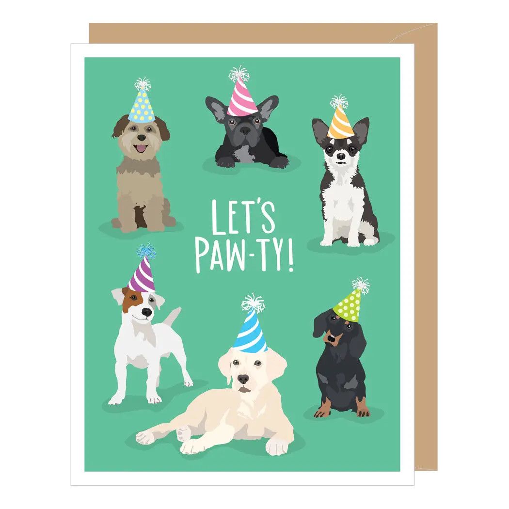 BIRTHDAY CARD LET'S PAW-TY