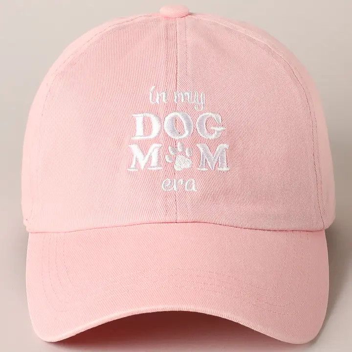 COTTON HAT IN MY DOG MOM ERA PINK