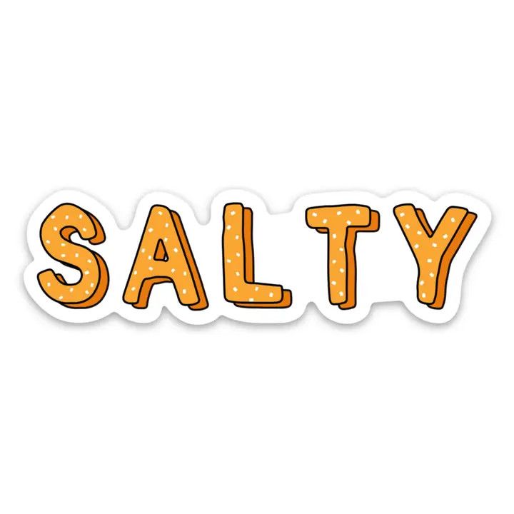 NOVELTY STICKER SALTY PRETZEL