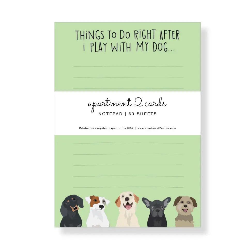 NOTEPAD PLAY WITH MY DOG