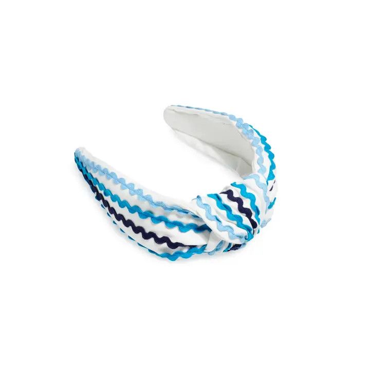 KNOTTED HEADBAND RIC RAC BLUE