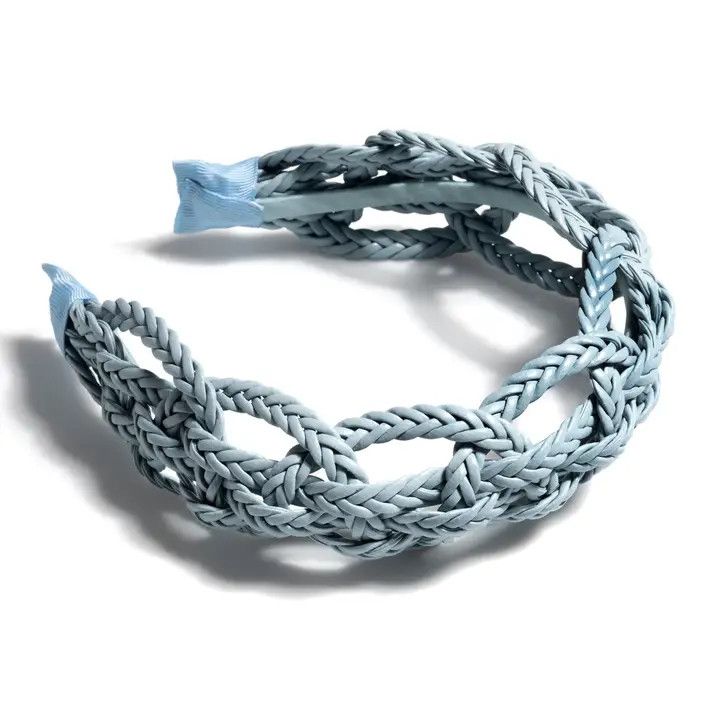 HEADBAND BASKET WEAVE BLUE