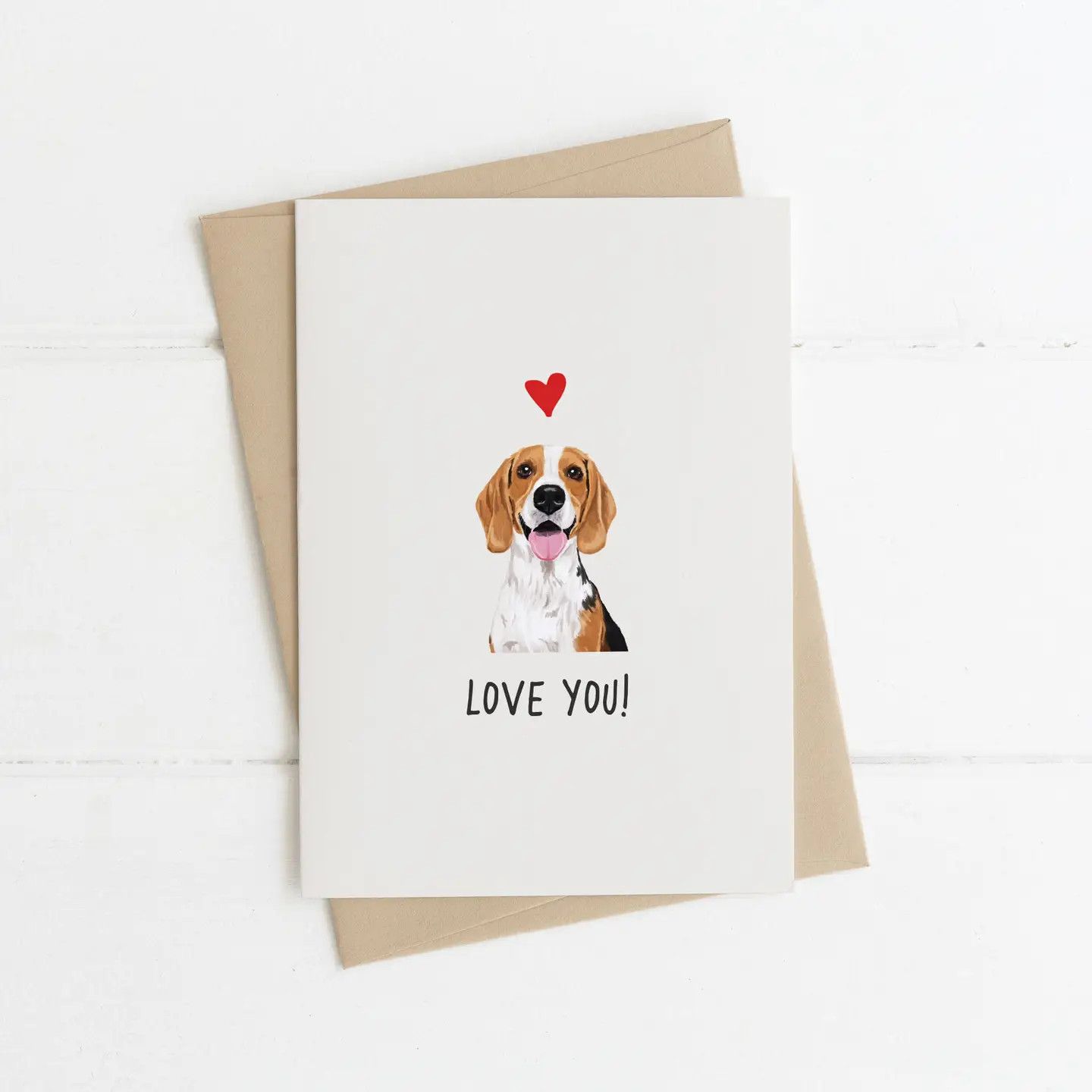 CARD LOVE YOU FROM THE DOG - BEAGLE