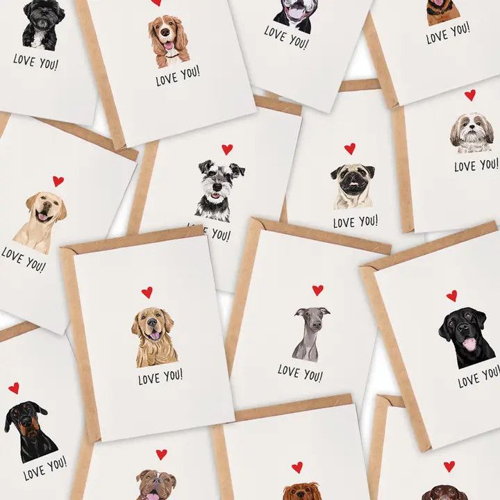 CARD LOVE YOU FROM THE DOG - CHOCOLATE LABRADOR