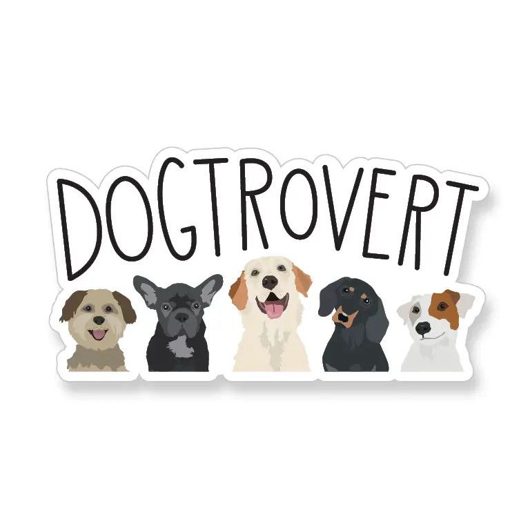NOVELTY STICKER DOGTROVERT
