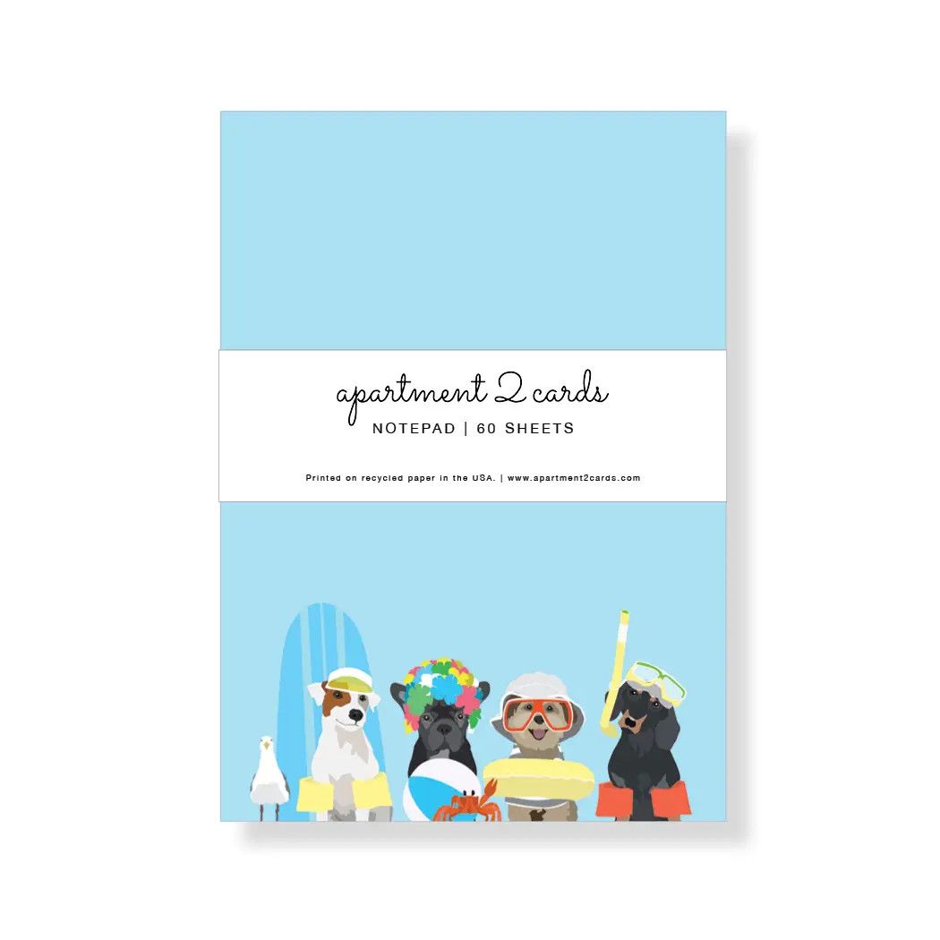 NOTEPAD BEACH DOGS