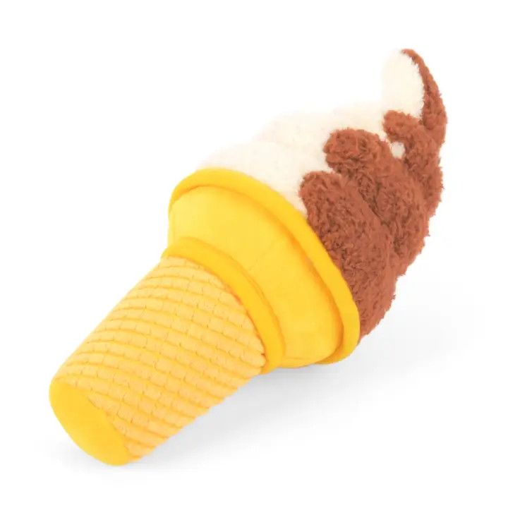 PLUSH CHOCOLATE AND VANILLA SWIRL CONE