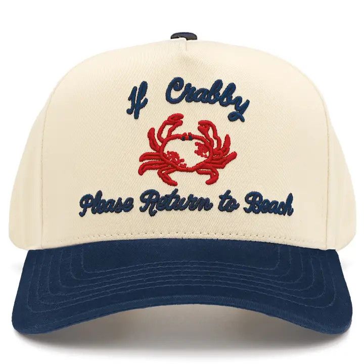 STRUCTURED COTTON HAT IF CRABBY RETURN TO BEACH
