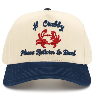 STRUCTURED COTTON HAT IF CRABBY RETURN TO BEACH