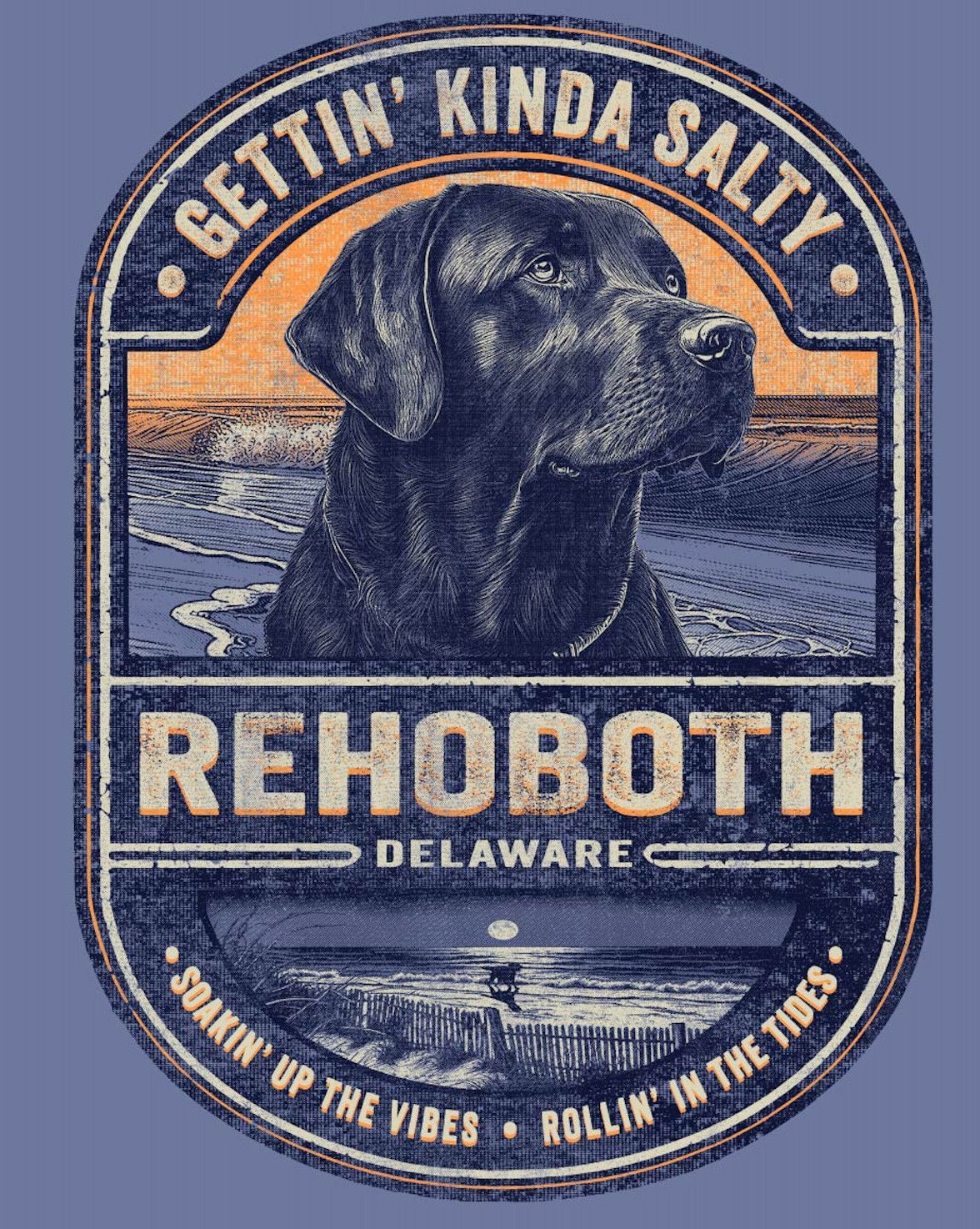 BEACH STICKER FOXHILL BLACK LAB
