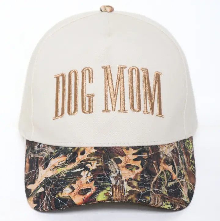 COTTON STRUCTURED HAT DOG MOM TWO TONE CAMO