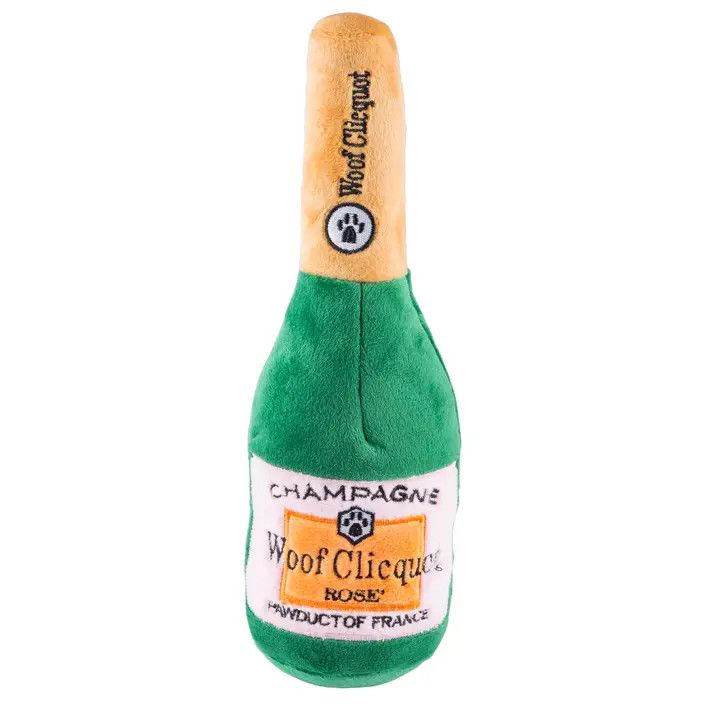 PLUSH WOOF CLIQUOT ROSE BOTTLE LARGE