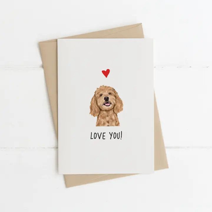 CARD LOVE YOU FROM THE DOG - DOODLE