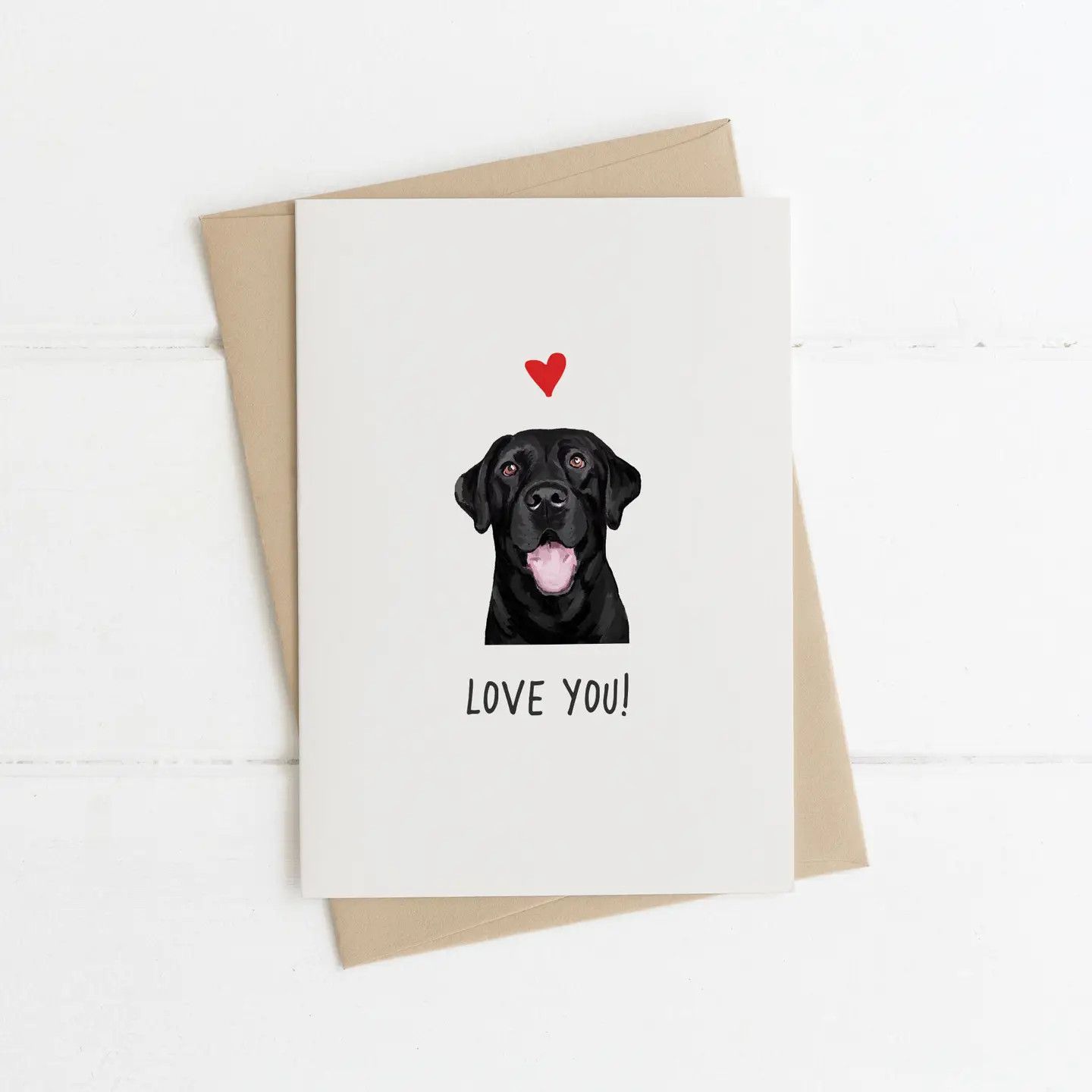 CARD LOVE YOU FROM THE DOG - BLACK LABRADOR