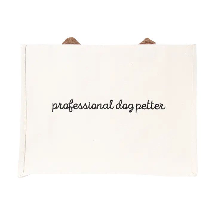 TOTE BAG EMBROIDERED CANVAS PROFESSIONAL DOG PETTER