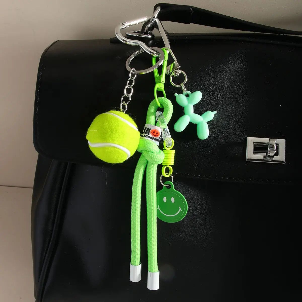 CHARM KEYCHAIN TENNIS GREEN