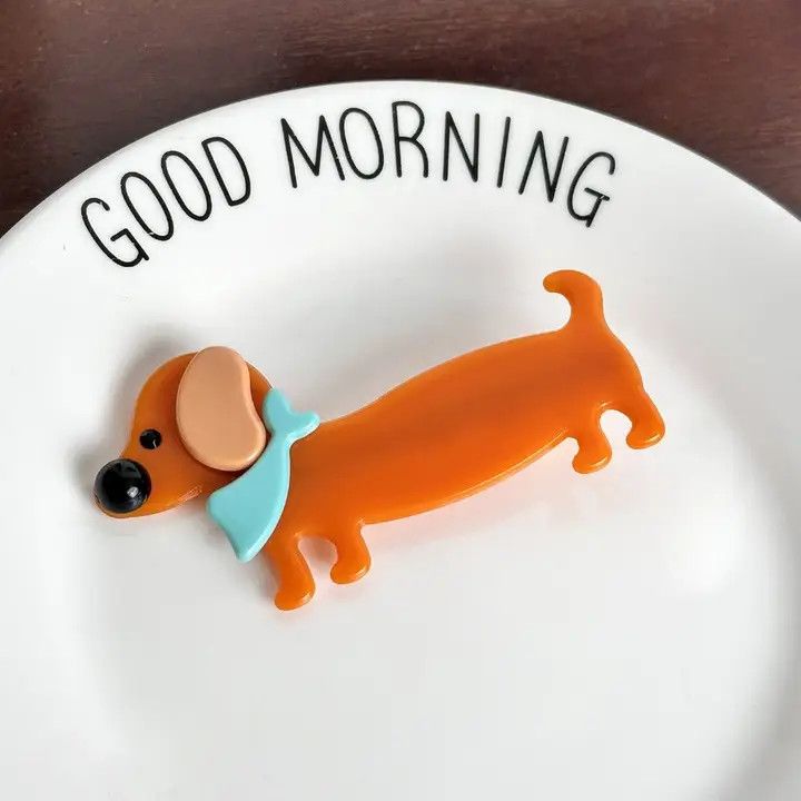 HAIR CLIP BANDANA DACHSHUND