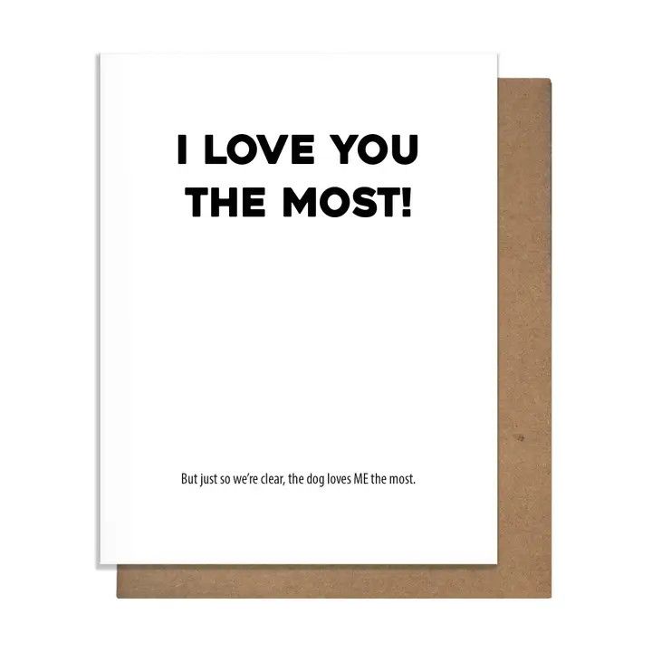 GREETING CARD I LOVE YOU THE MOST