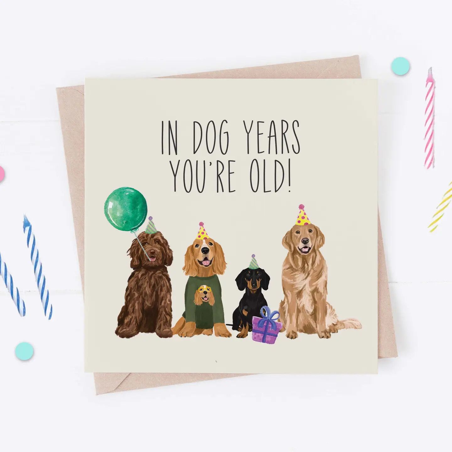 BIRTHDAY CARD IN DOG YEARS YOU'RE OLD