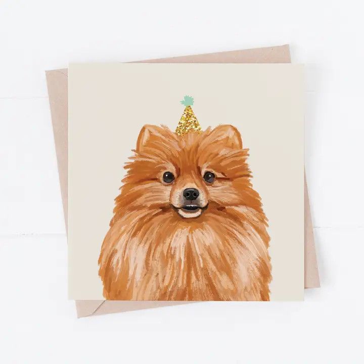 BIRTHDAY CARD PARTY POMERANIAN