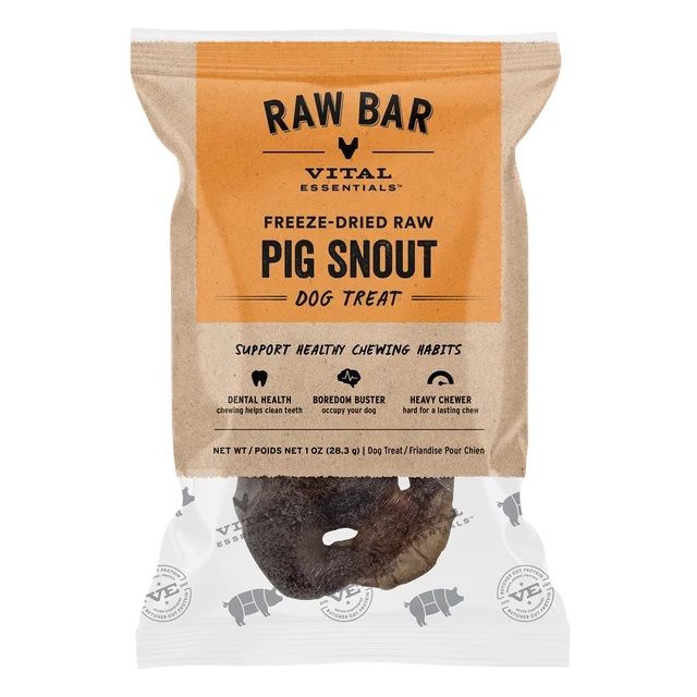 VITAL ESSENTIALS RAW BAR FREEZE DRIED PIG SNOUT