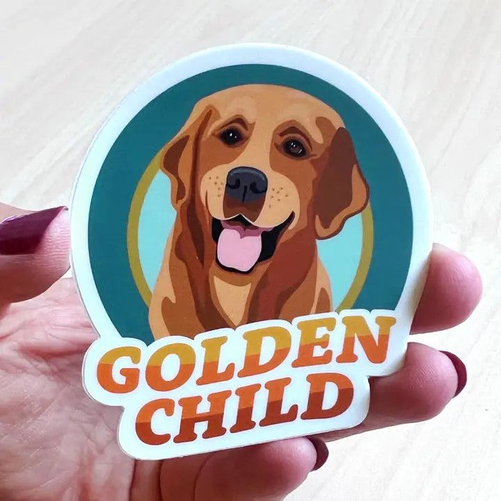 NOVELTY STICKER GOLDEN CHILD