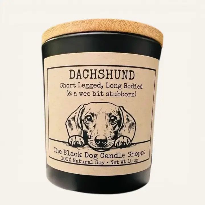 CANDLE DACHSHUND - SUNDRIED LINEN