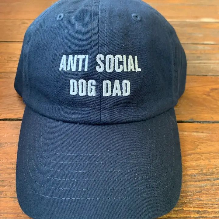 COTTON HAT ANTI SOCIAL DOG DAD NAVY