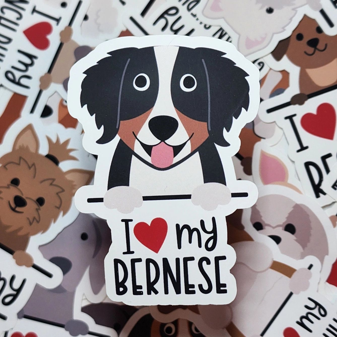 BREED STICKER I LOVE MY BERNESE